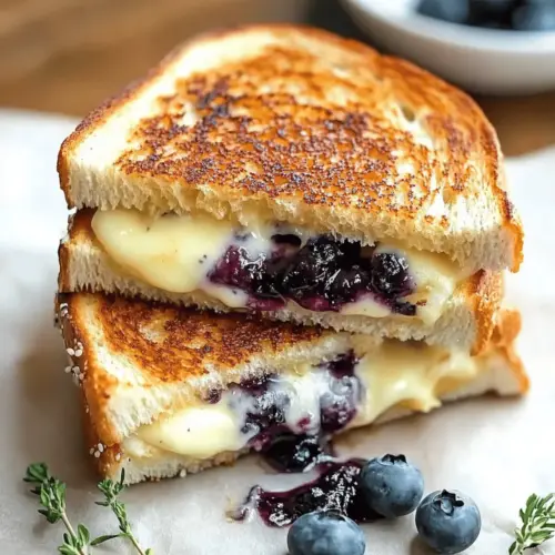 Crispy Blueberry Grilled Cheese