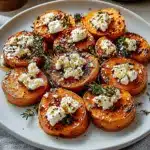 Honey Feta Sweet Potato Rounds
