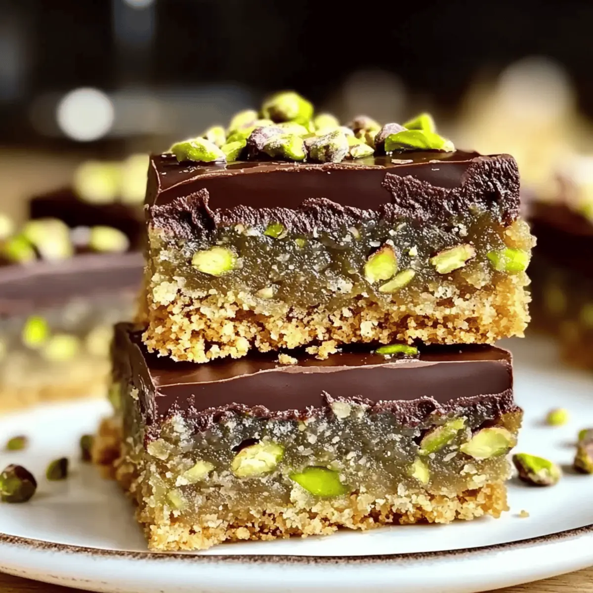 Brown Butter Dubai Pistachio Chocolate Chip Cookie Bars