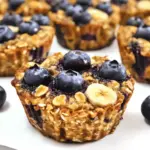 Blueberry Banana Baked Oatmeal Cups