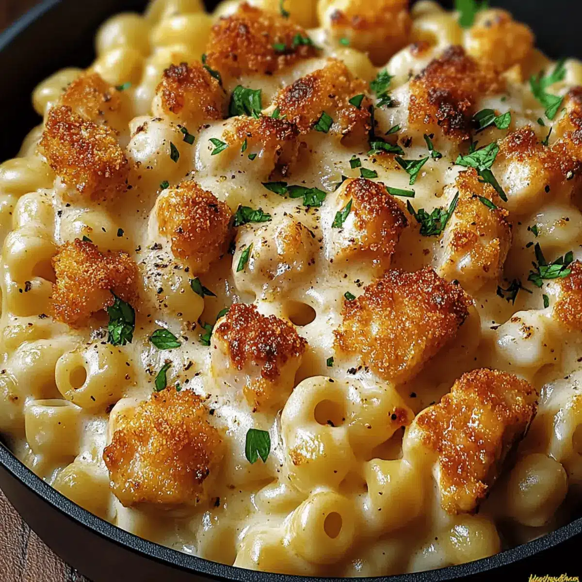 Creamy Honey Pepper Chicken Mac and Cheese