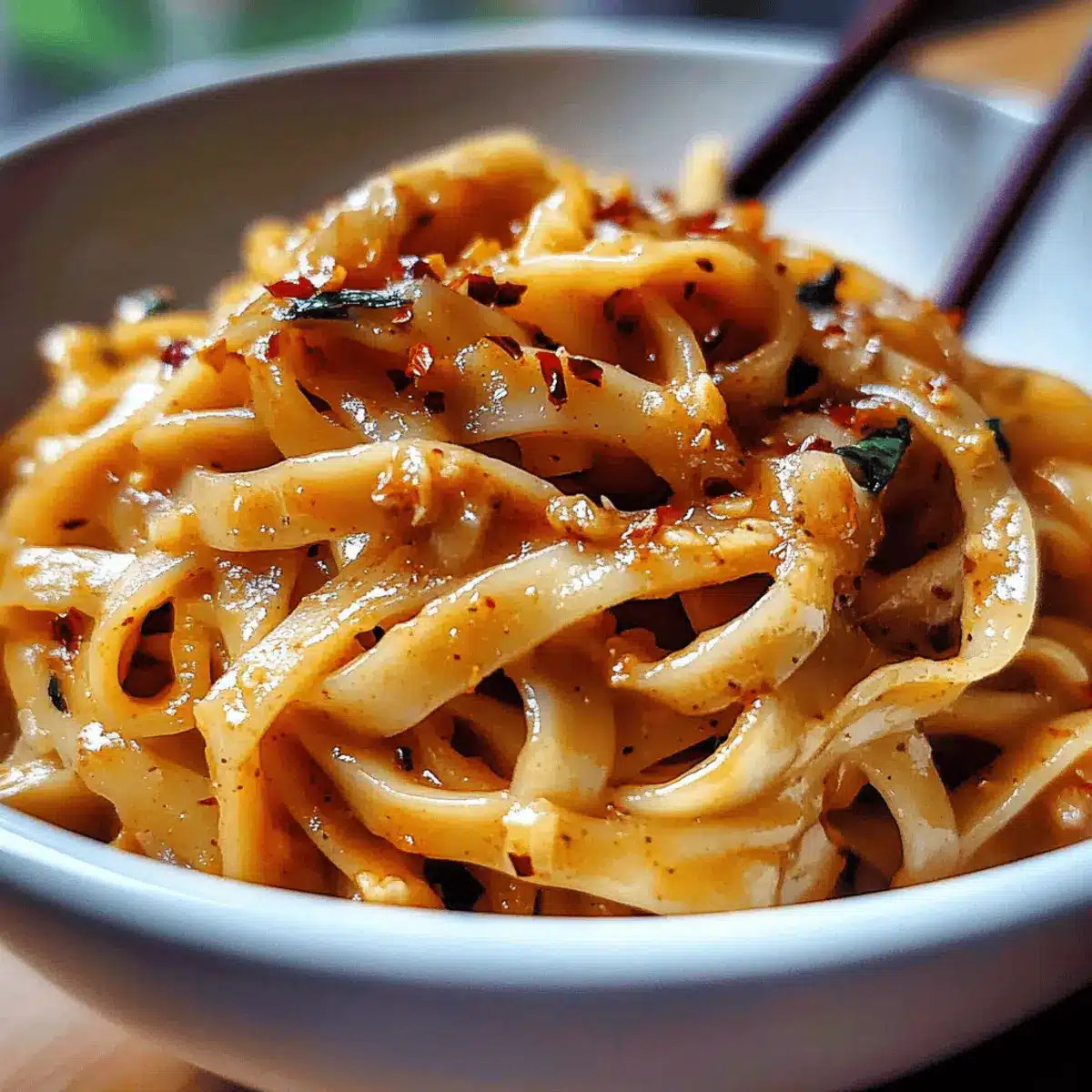Aromatic Garlic Chilli Noodles with Soy and Vinegar