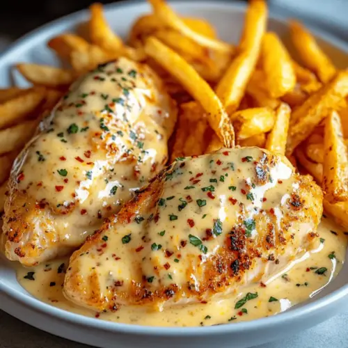Chicken Fillet in Spicy, Creamy Garlic-Parmesan Sauce