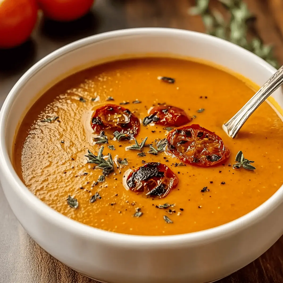 Creamy Roasted Garlic Tomato Soup