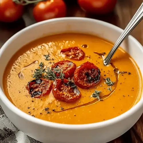 Creamy Roasted Garlic Tomato Soup