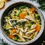 Lemon Chicken Orzo Soup