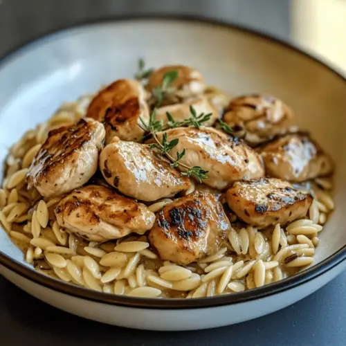 Marsala Chicken Orzo