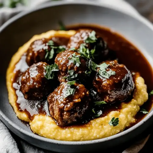Red Wine Braised Meatballs