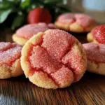 Strawberry Sugar Cookies with Sparkling Strawberry Sugar
