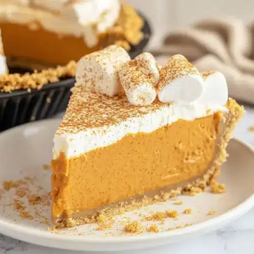 No Bake Marshmallow Pumpkin Pie