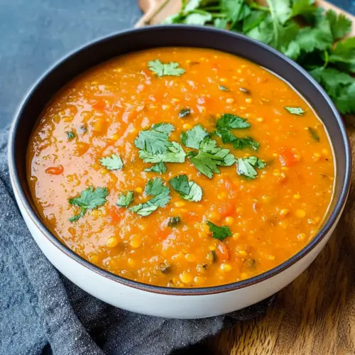 Spiced Carrot and Lentil Soup