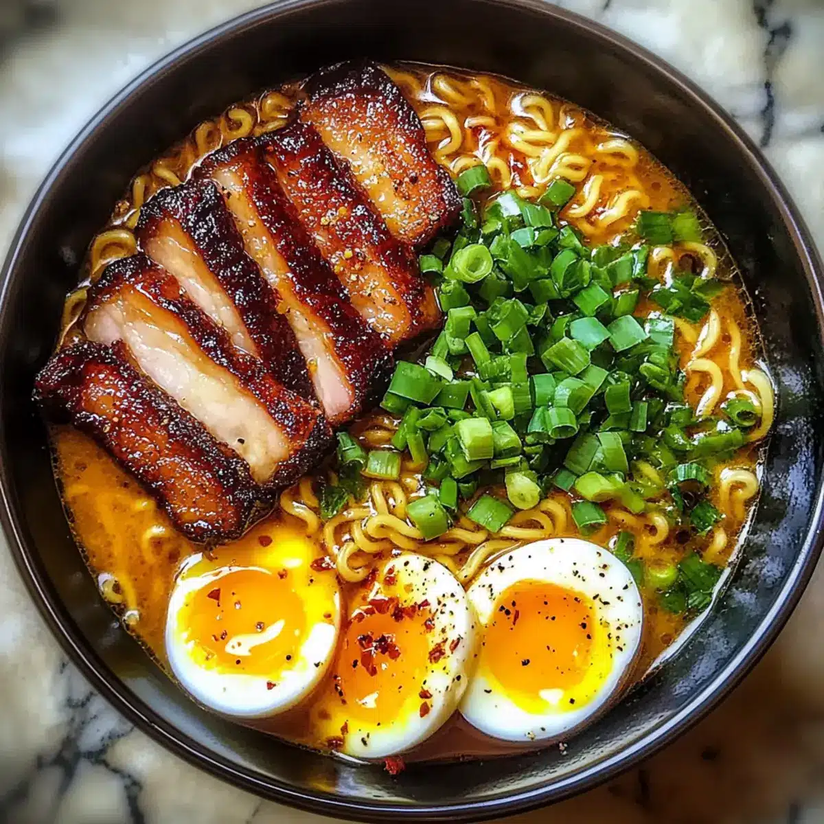 Roasted Pork Belly Ramen with Soy Eggs