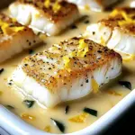 Baked Cod in Coconut Lemon Cream Sauce