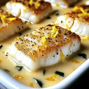 Baked Cod in Coconut Lemon Cream Sauce