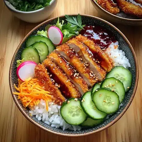Japanese Katsu Bowls with Tonkatsu Sauce