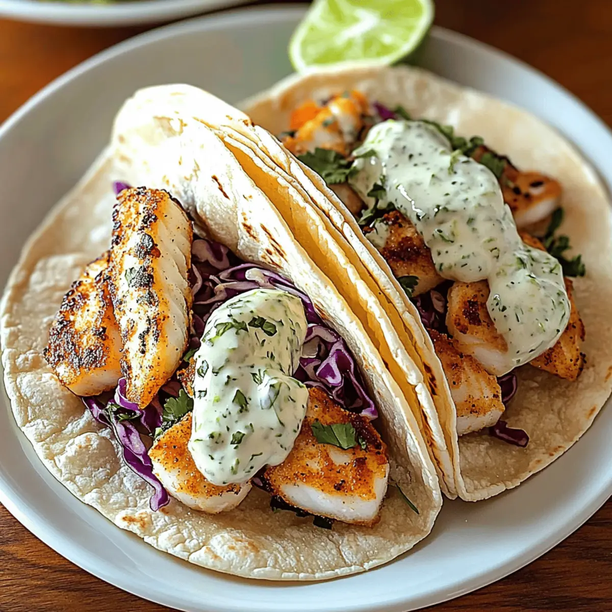 Fish Tacos Lime Crema