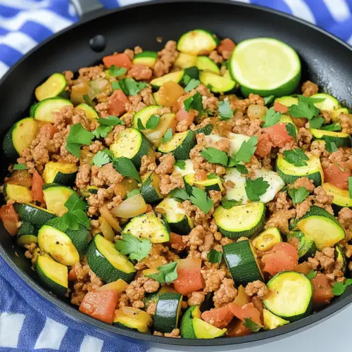 Ground Turkey and Zucchini Skillet