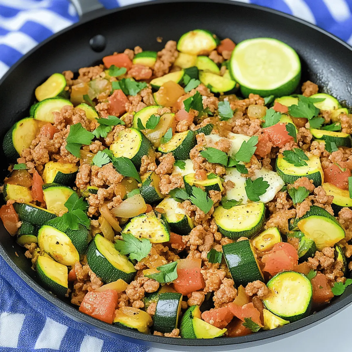 Ground Turkey and Zucchini Skillet