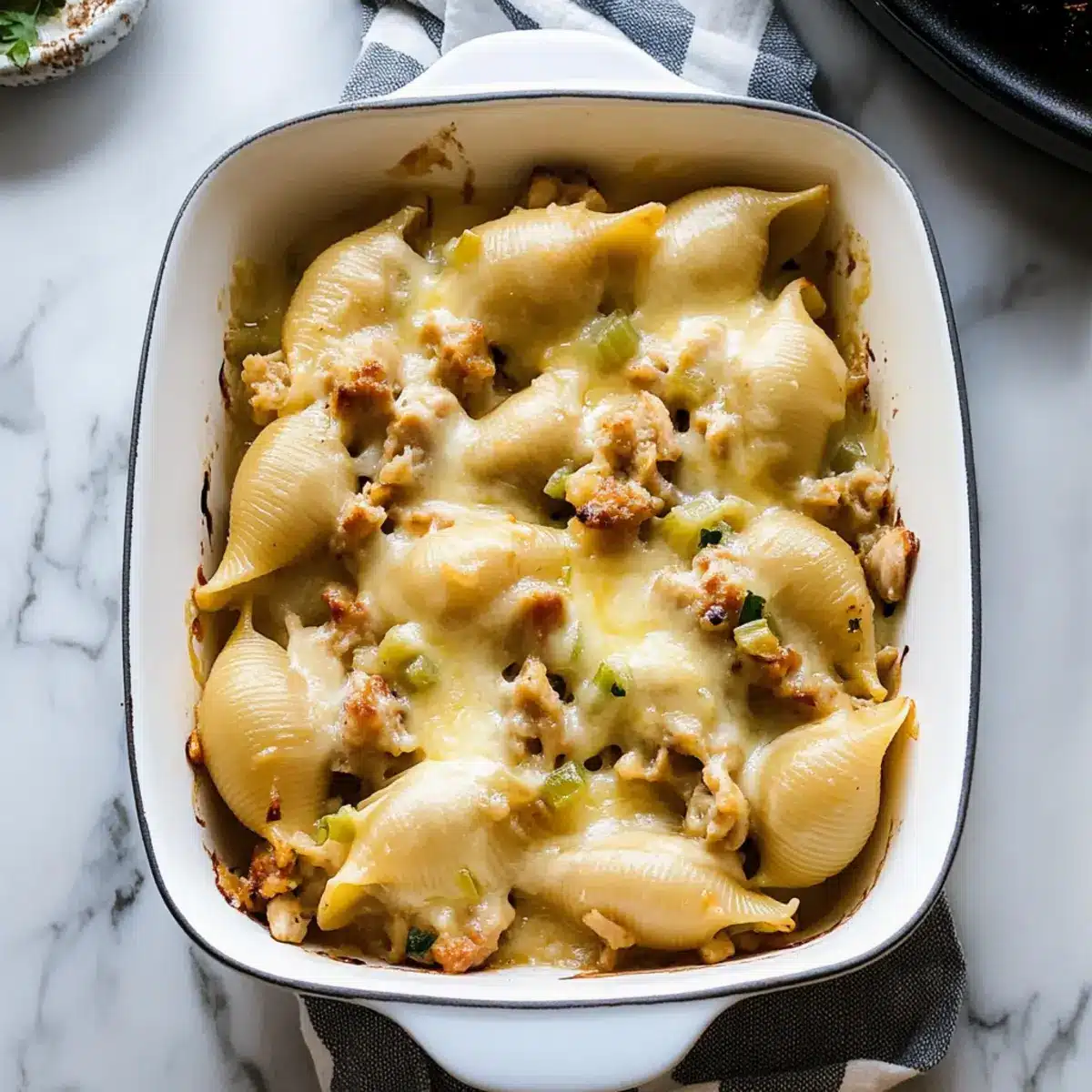 Leftover Thanksgiving Turkey Stuffed Shells