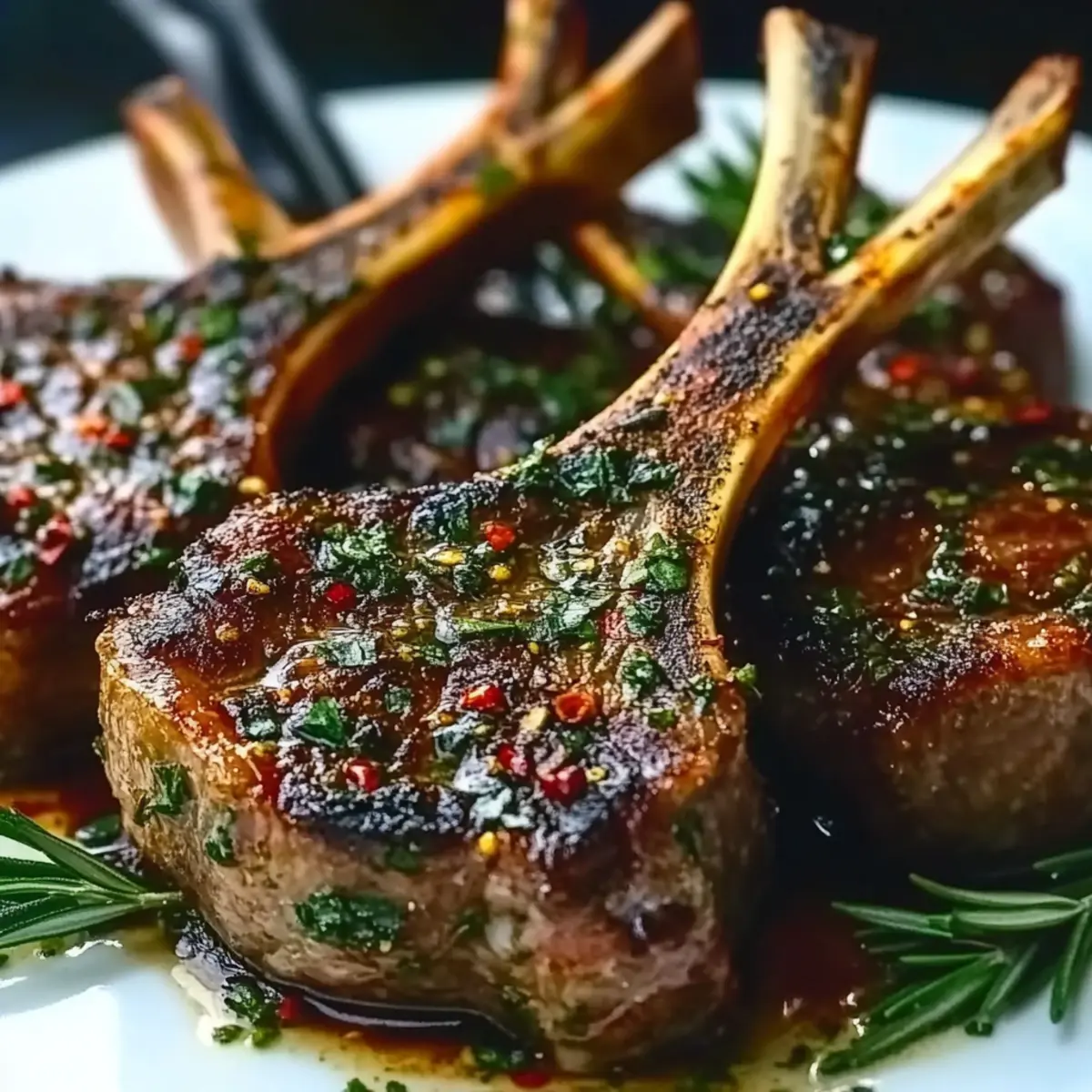 Juicy Garlic Butter Lamb Chops