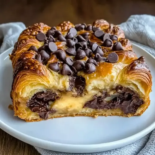 Decadent Chocolate Croissant Breakfast