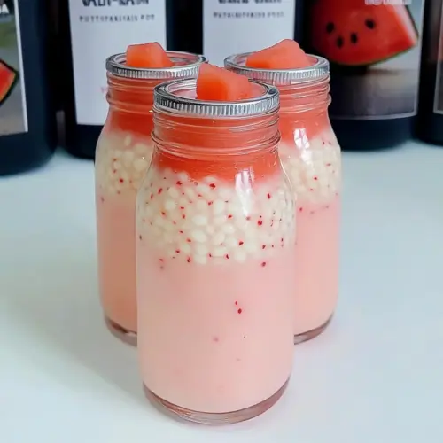 Watermelon Coconut Sago Dessert