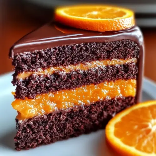 Chocolate Orange Layer Cake with Ganache