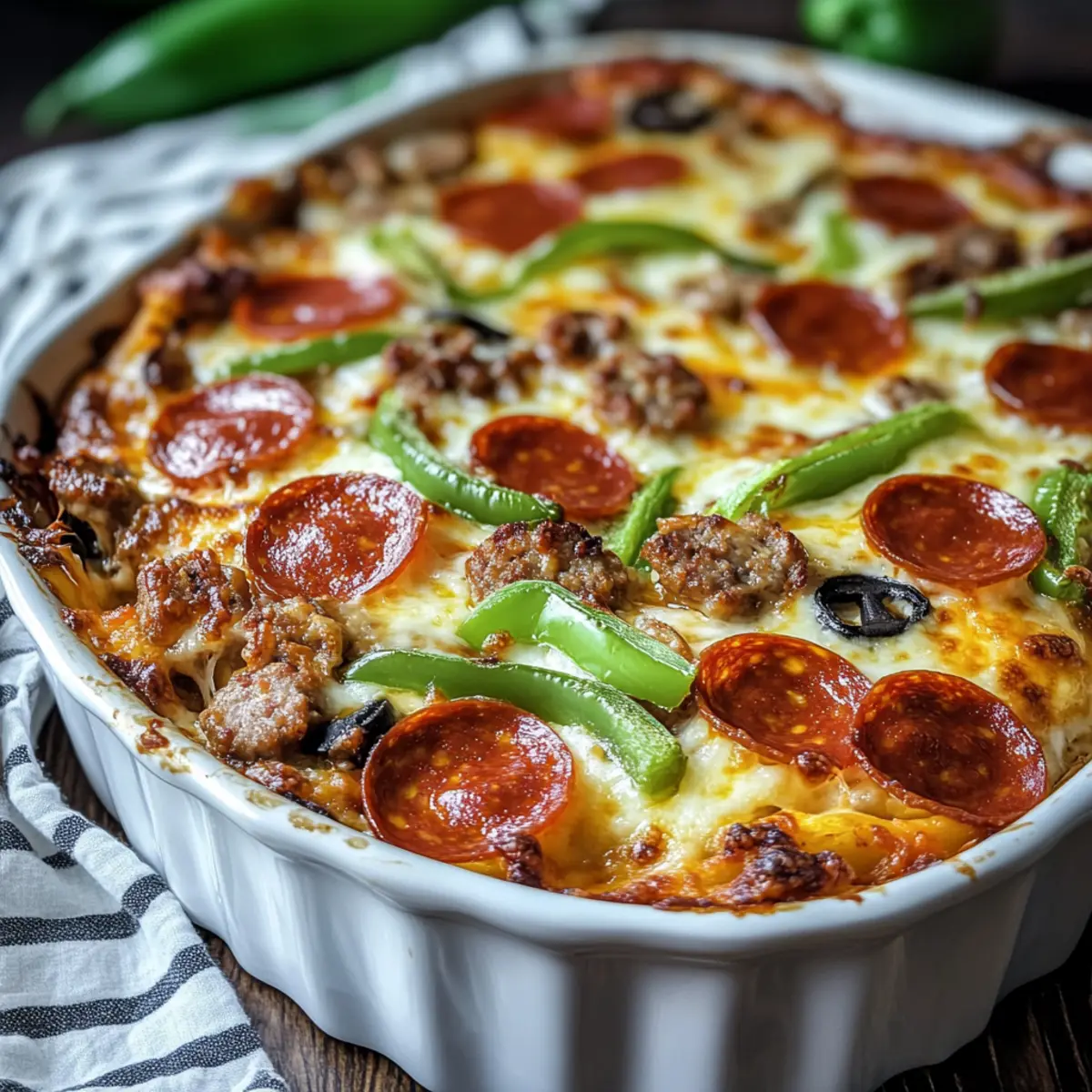 Low Carb Pizza Casserole