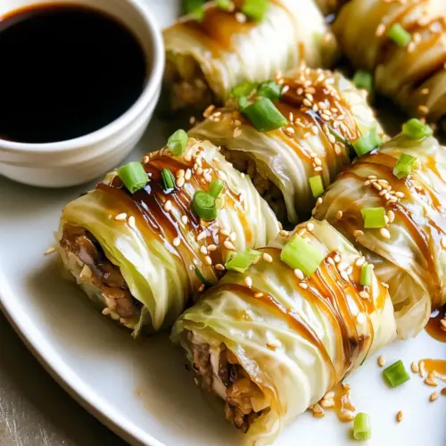 Garlic Soy Napa Cabbage Rolls
