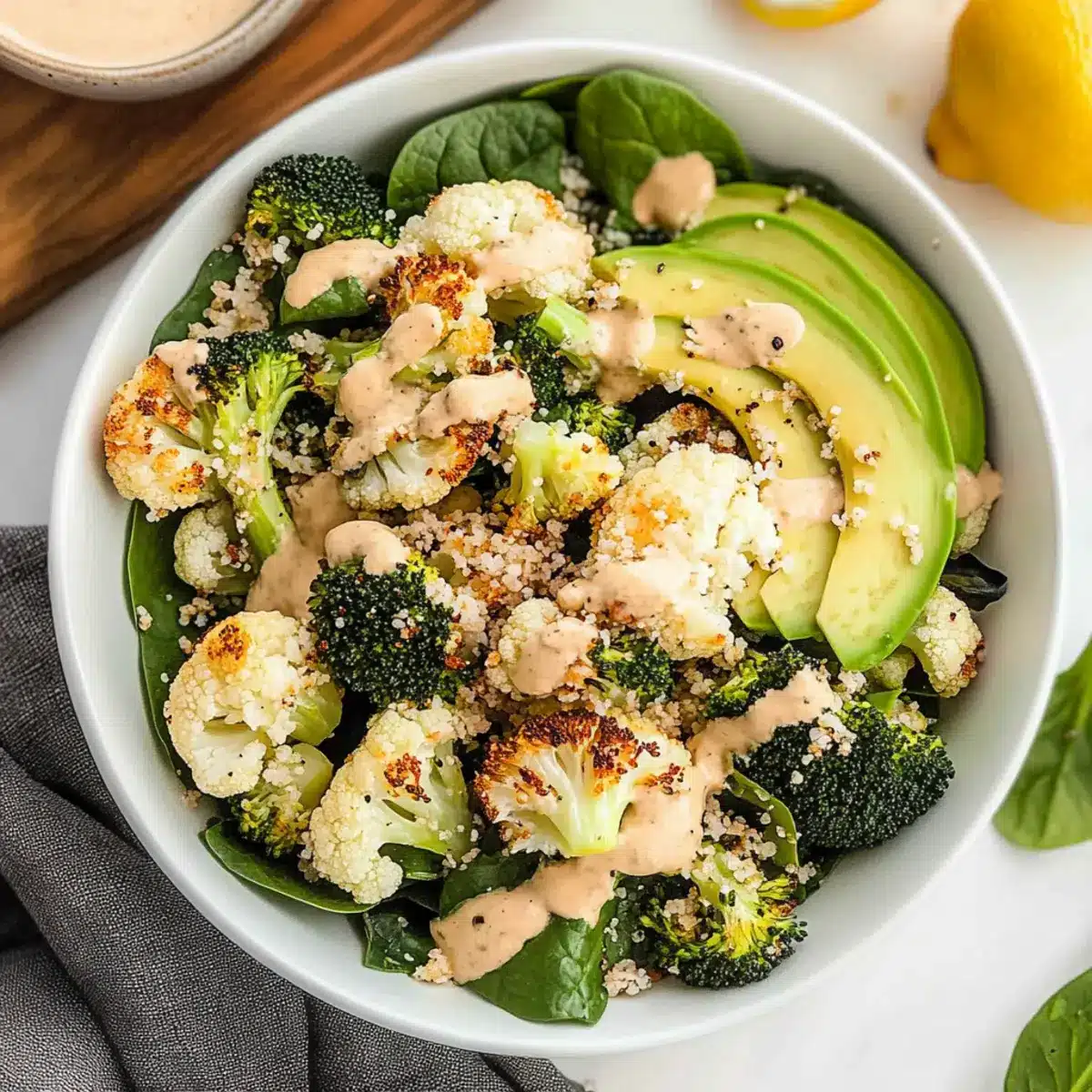 Roasted Cauliflower and Broccoli Salad