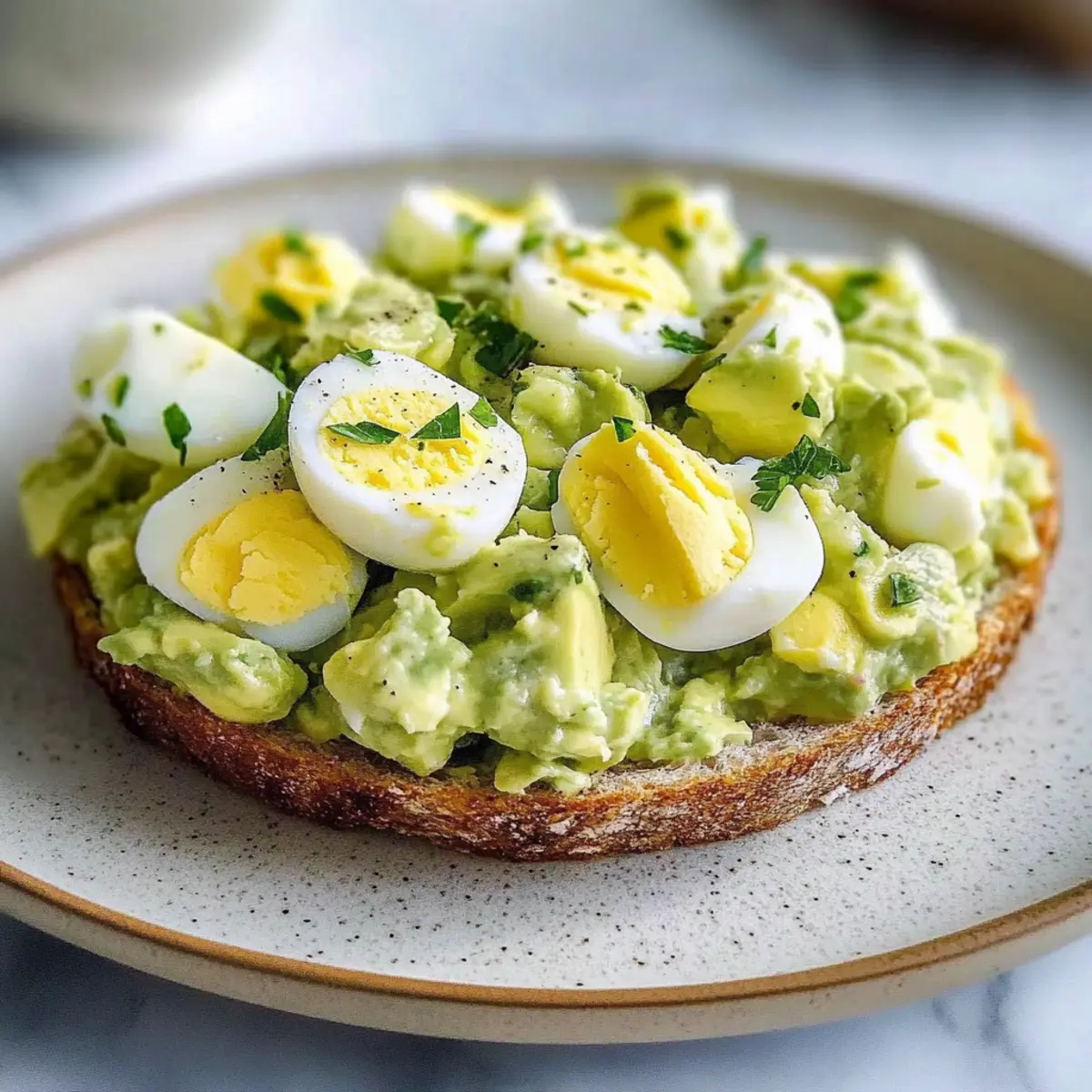Simple & Zesty Mediterranean Avocado Egg Salad