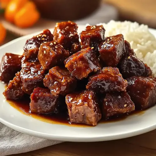 Glazed Sticky Beef Bites