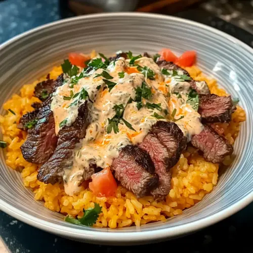 Steak Queso Rice