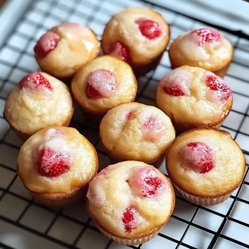 Strawberry Yogurt Mini Muffins