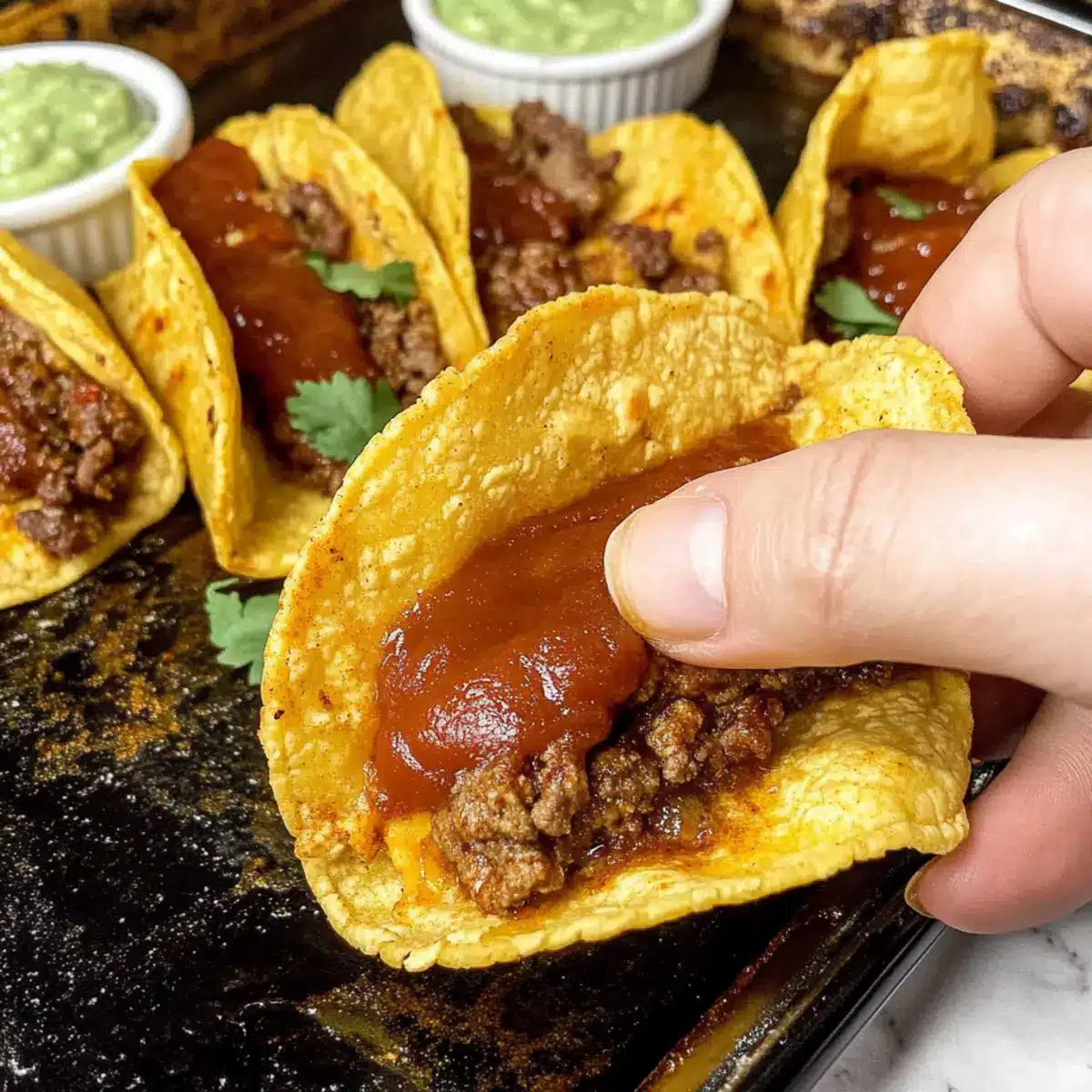 Crispy Baked Beef Tacos