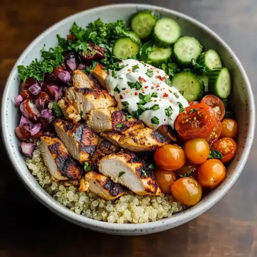 High-Protein Mediterranean Chicken Bowls