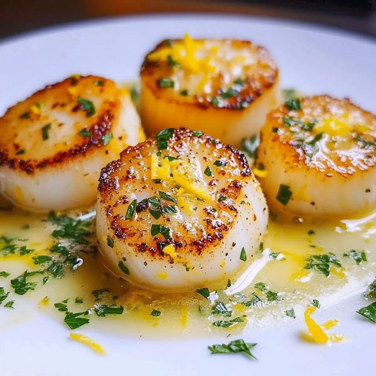 Garlic Butter Scallops Lemon