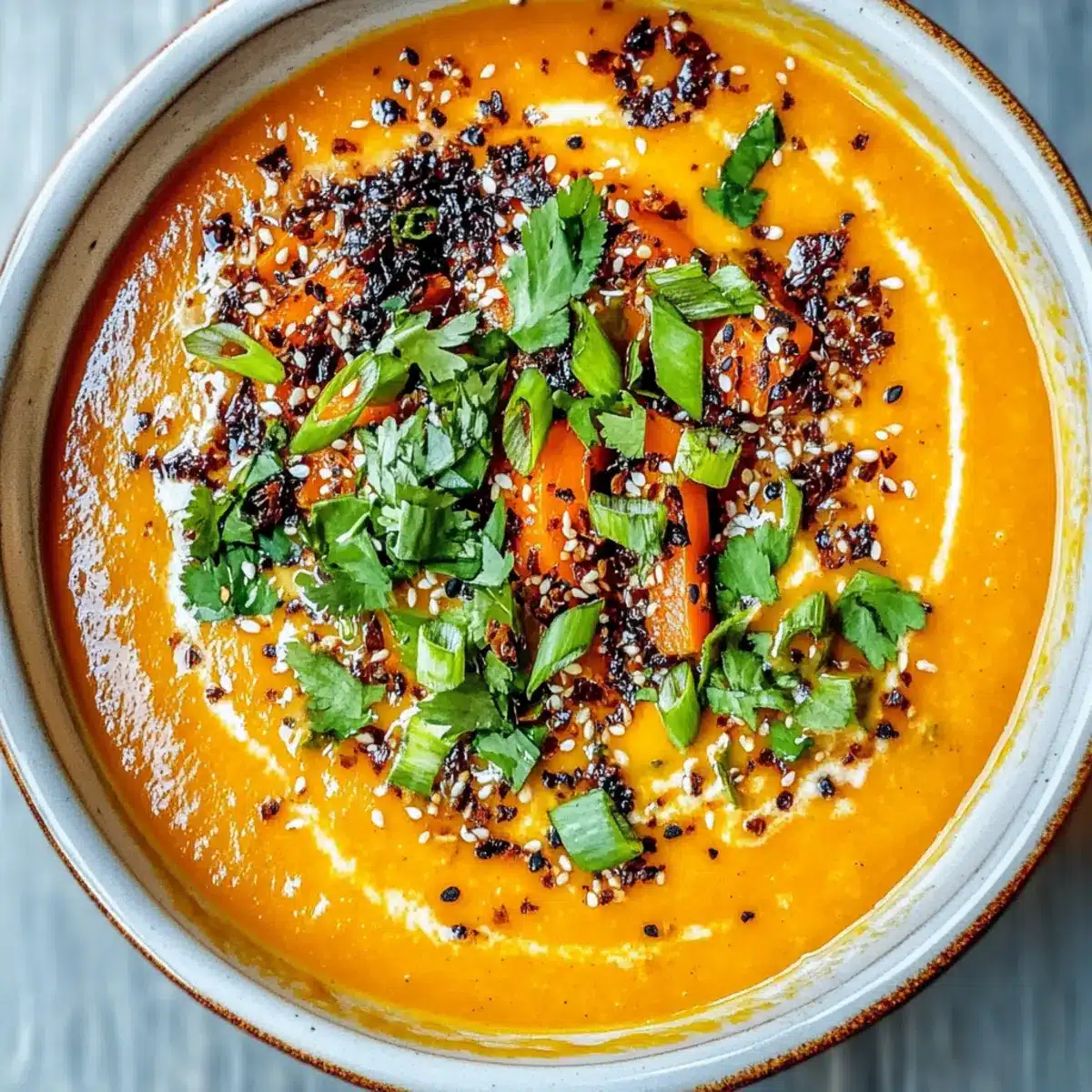 Spicy Miso Carrot Soup
