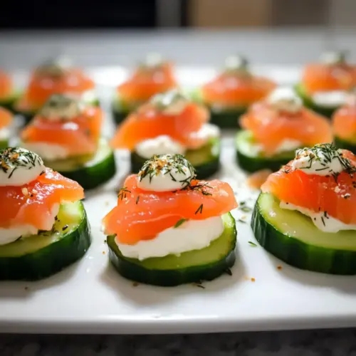 Cucumber Bites with Smoked Salmon