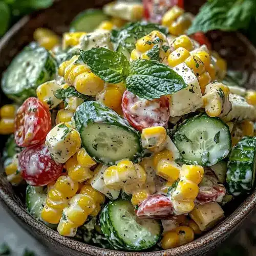 Street Corn Creamy Cucumber Salad