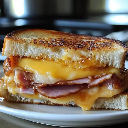 Air Fryer Grilled Ham and Cheese