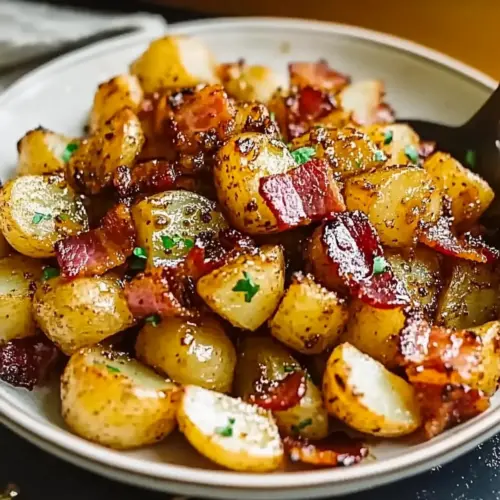 Crispy Bacon Honey Roasted Potatoes