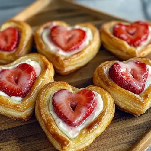 Strawberry Cream Cheese Heart Danishes