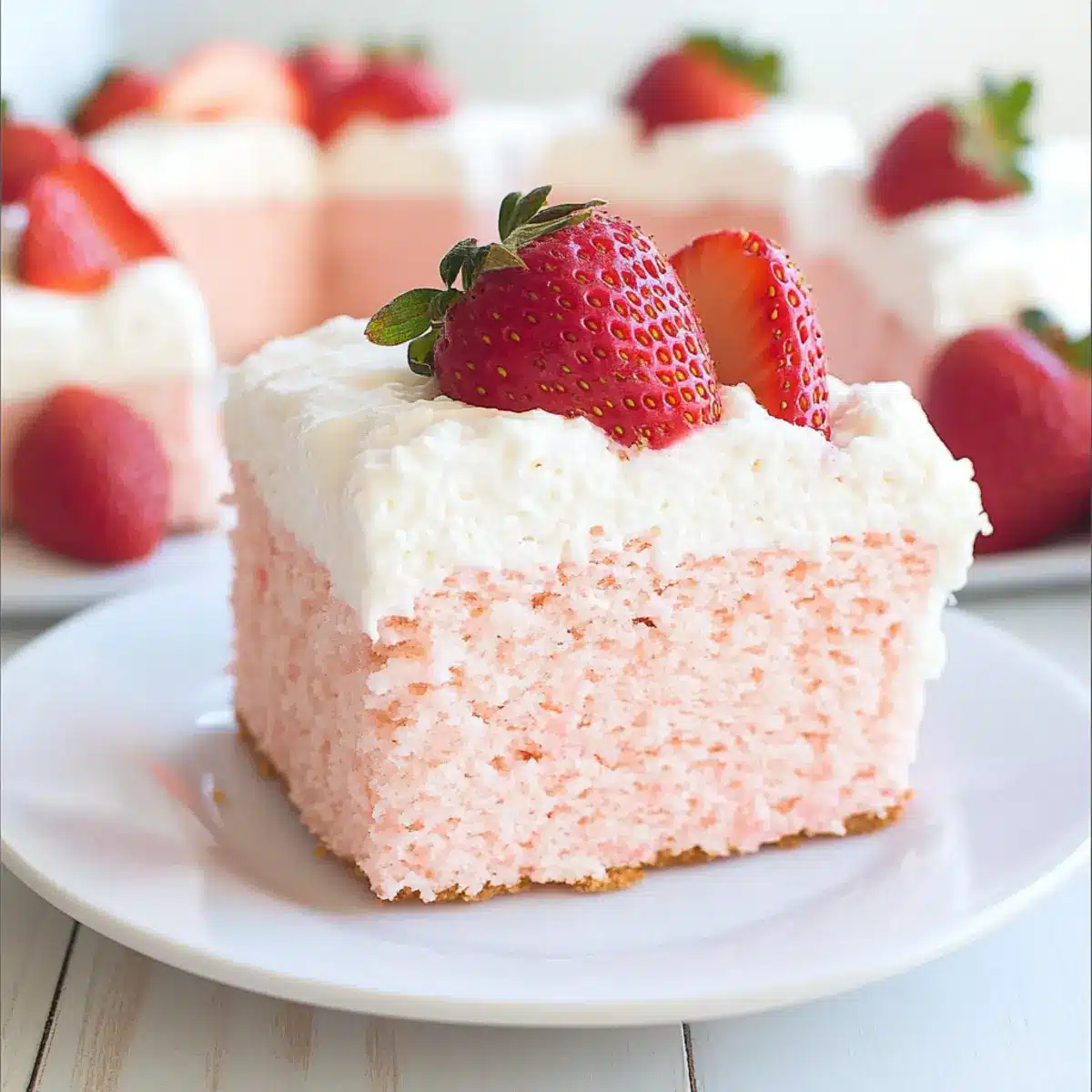 No Bake Strawberry Cloud Cake