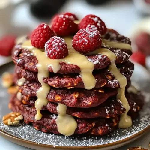 Decadent Red Velvet Pancakes