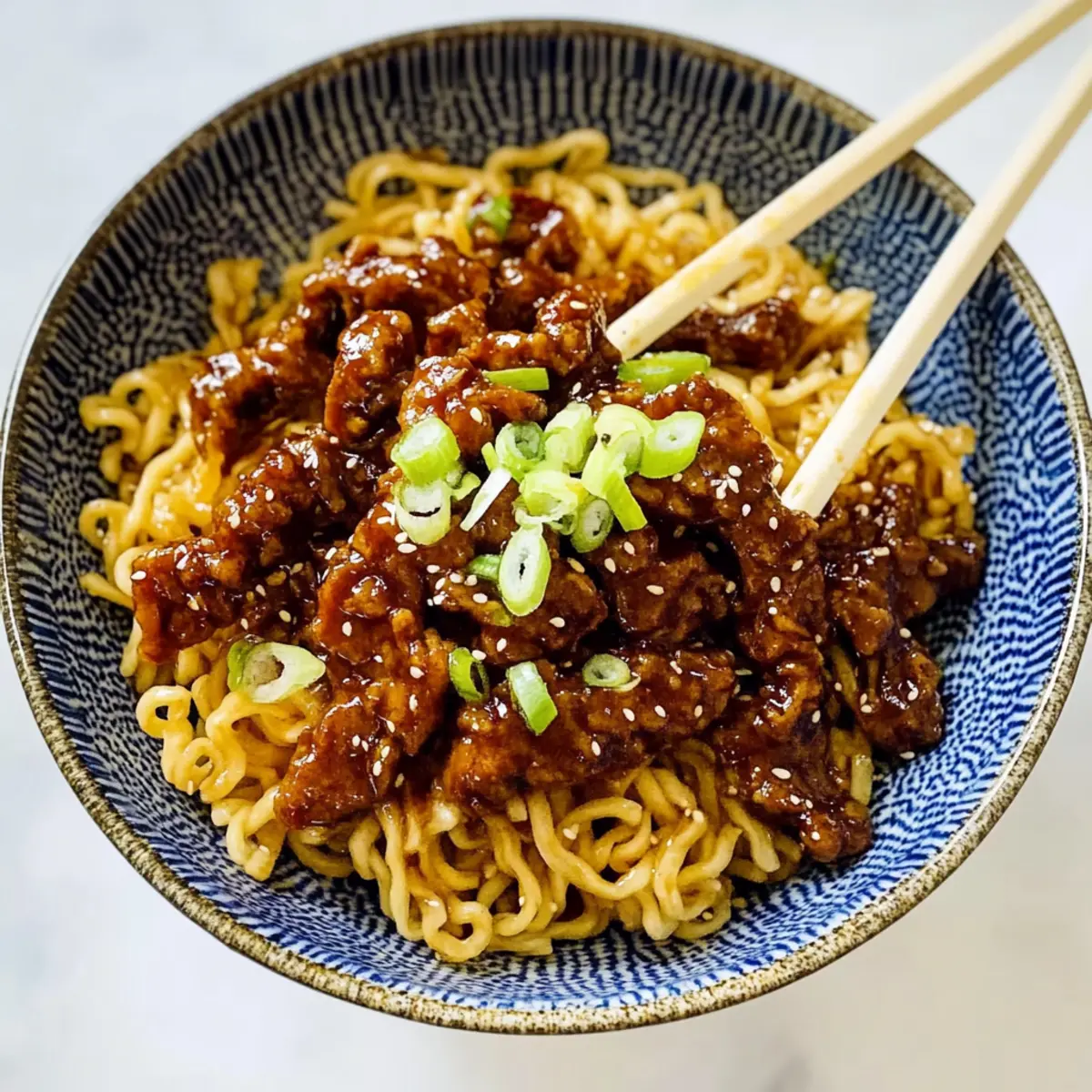Honey Soy Crispy Beef and Noodles