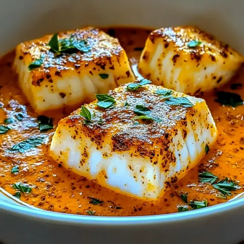 Cod in Roasted Red Pepper Sauce