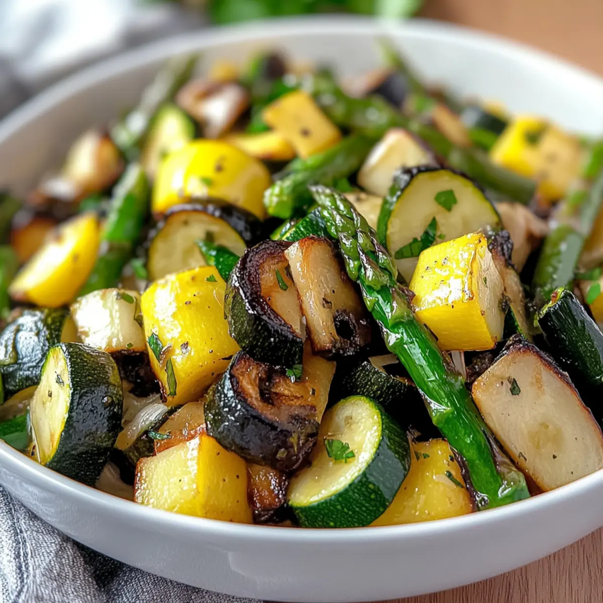 Asparagus with Zucchini and Squash