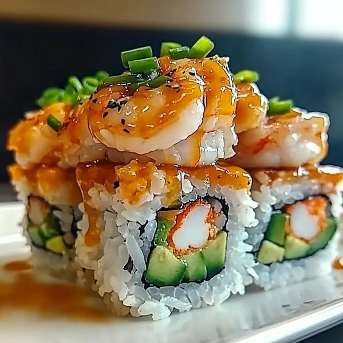Spicy Shrimp Sushi Stack