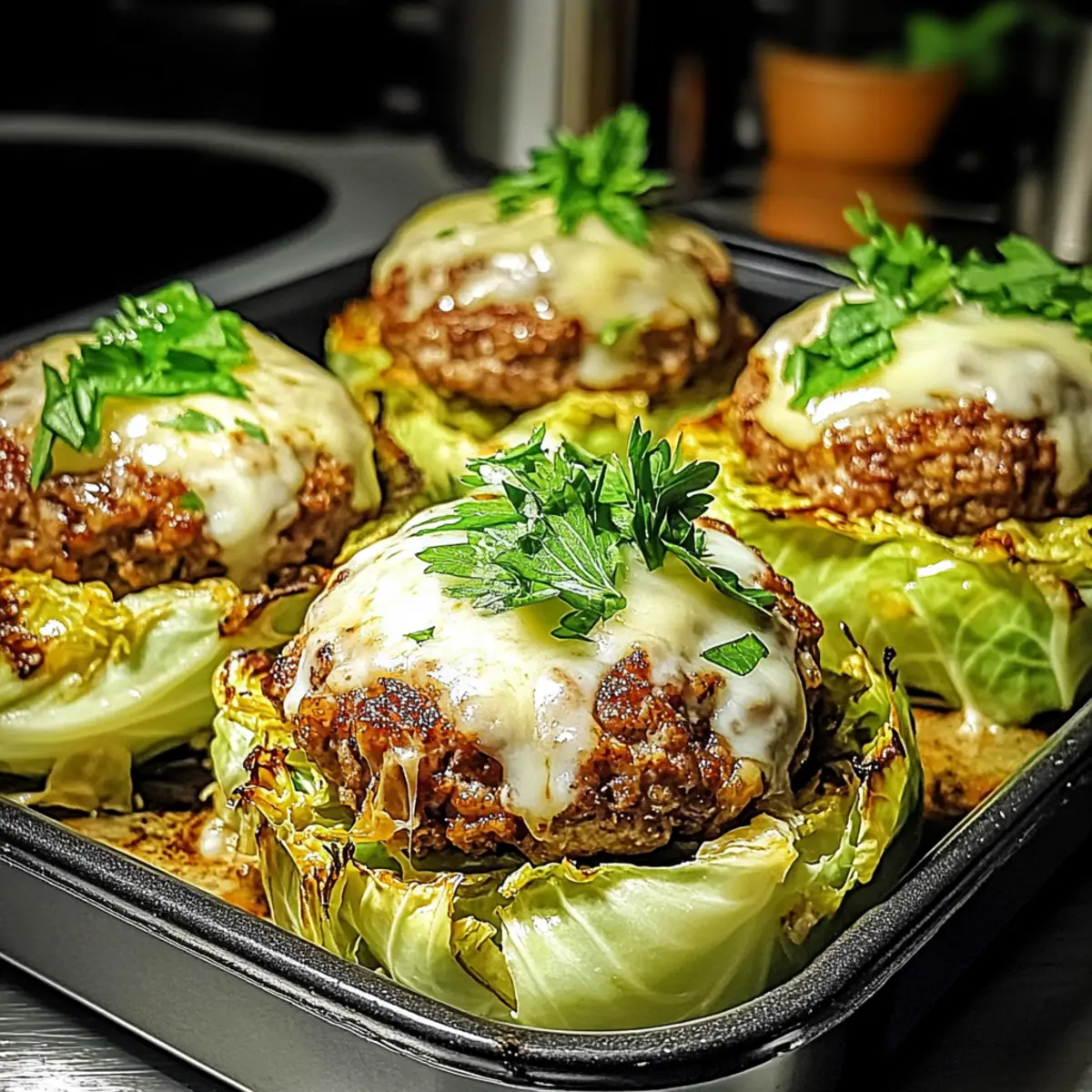 Oven-Baked Cabbage Burgers